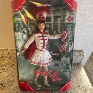 Coca-Cola Themed Barbie marching band damaged box never opened vintage
